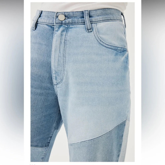 DL1961 KSENIA SCHNAIDER Zoie Wide Leg Patch Work Relax Vintage Size 28 - Picture 4 of 16